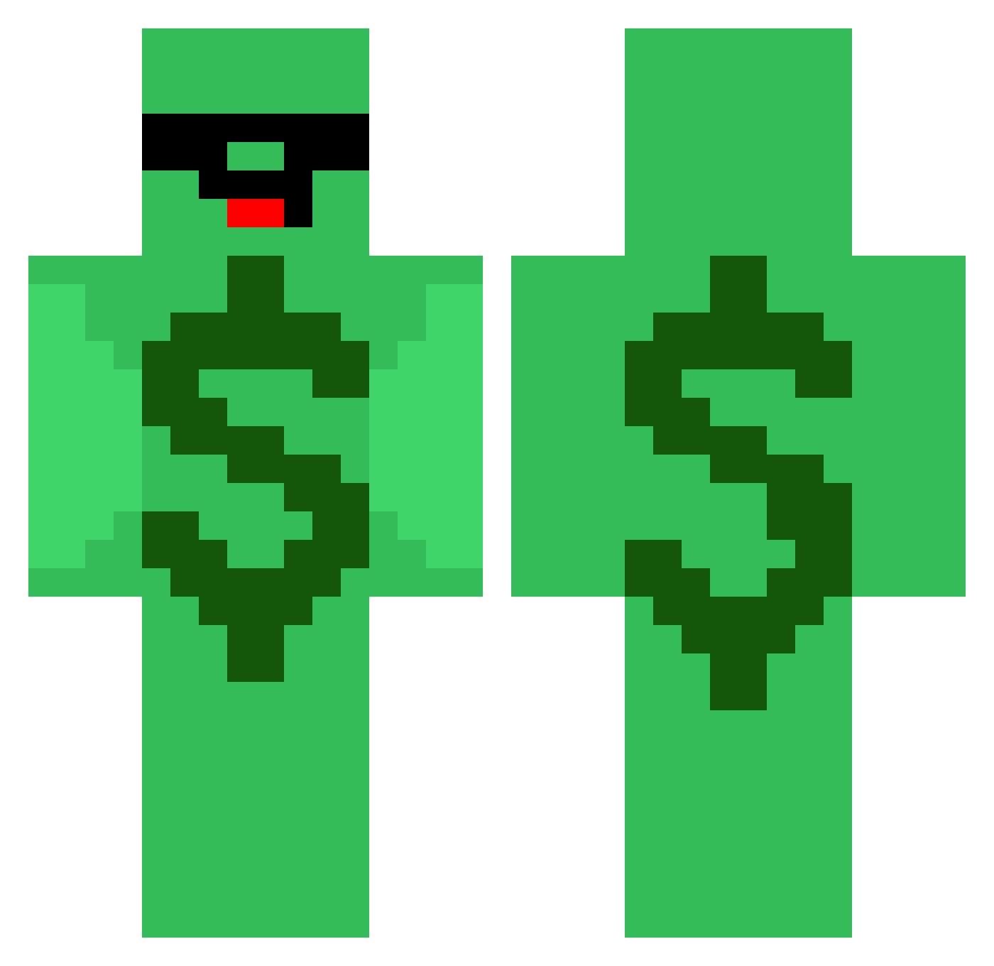 Fliper5970 Minecraft skin, front and back view