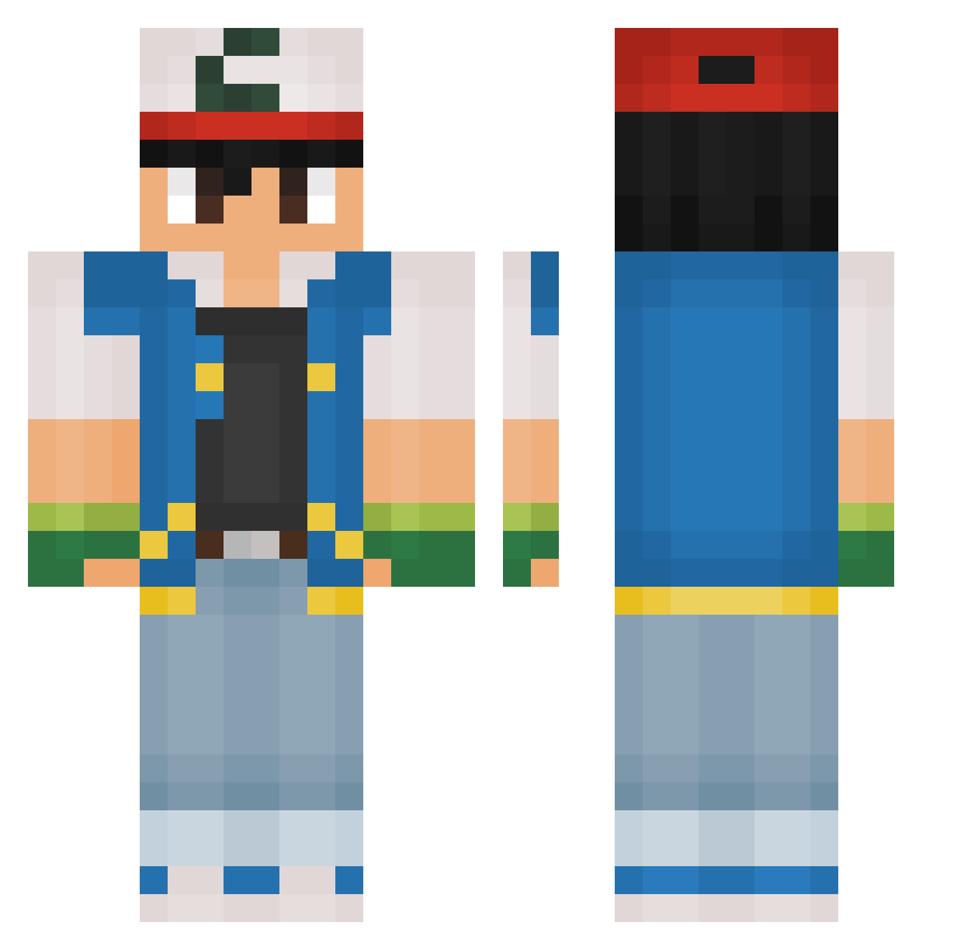 Zyntex0 Minecraft skin, front and back view