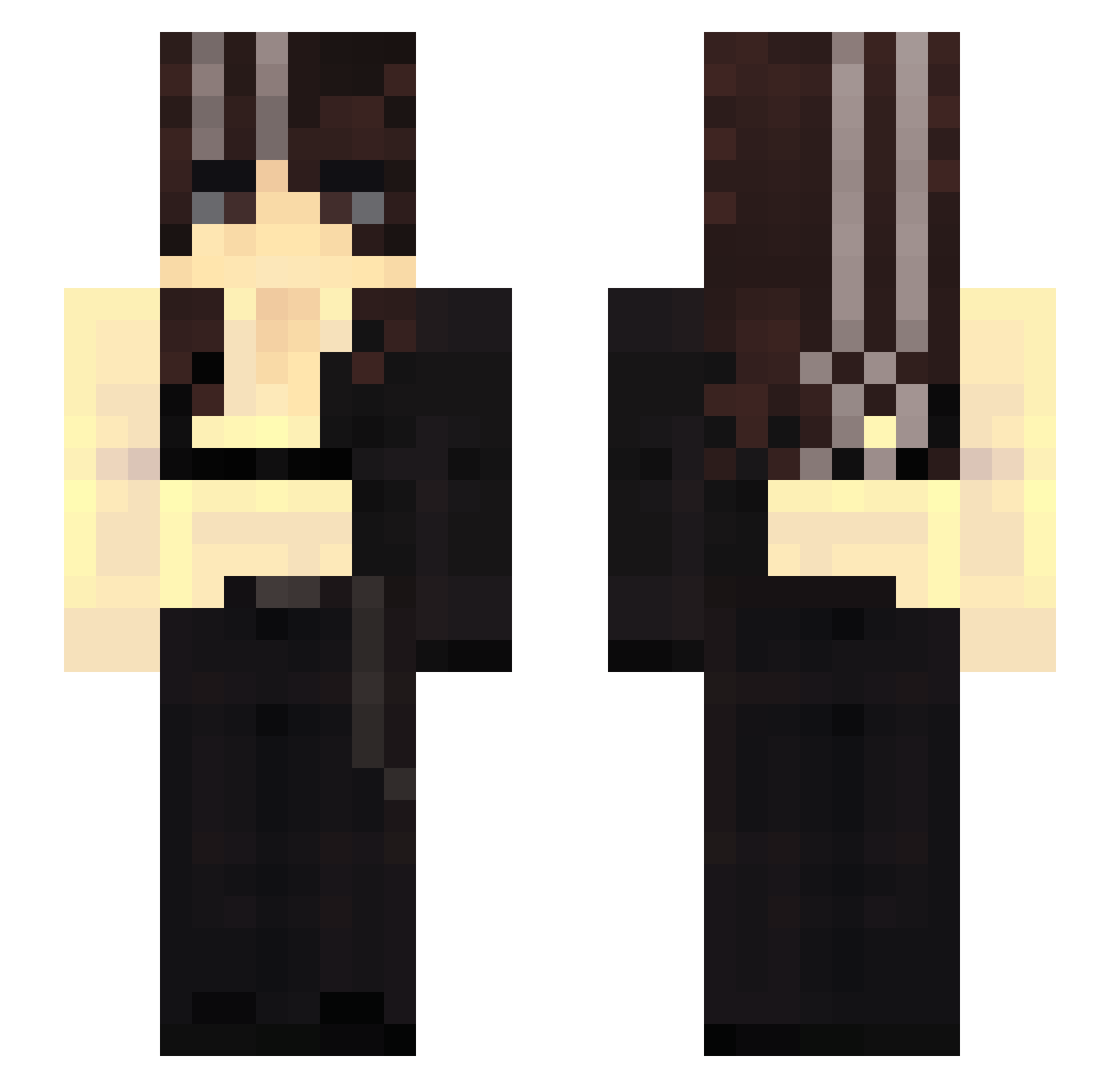 Aimi_Bean Minecraft skin, front and back view