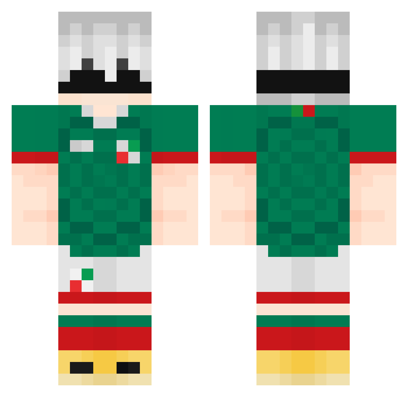 C3LDIUX Minecraft skin, front and back view