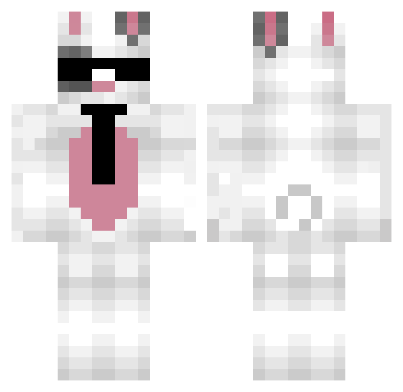 ISLAM_13 Minecraft skin, front and back view