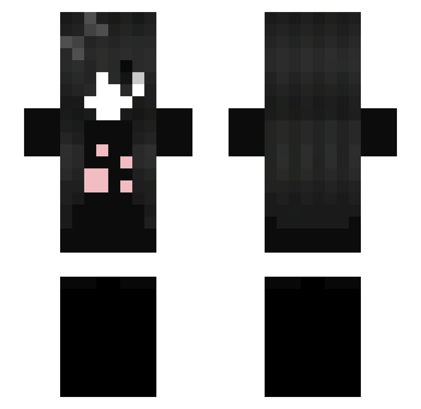 Kreta Minecraft skin, front and back view