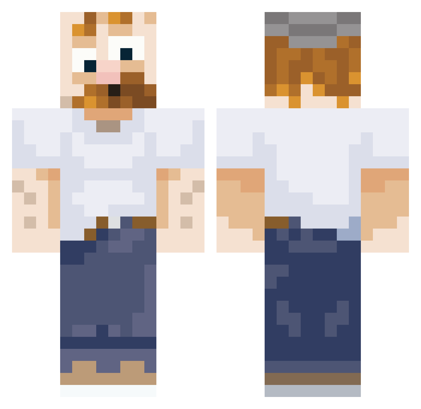 Nonuu30 Minecraft skin, front and back view