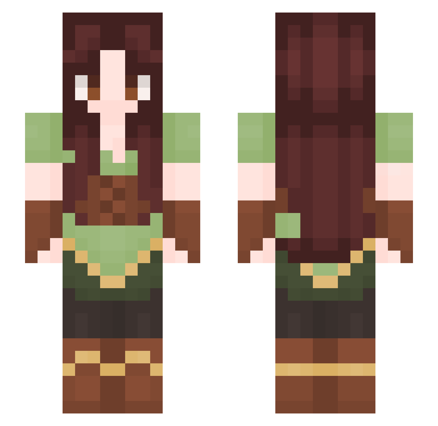 Toasty_Beans Minecraft skin, front and back view