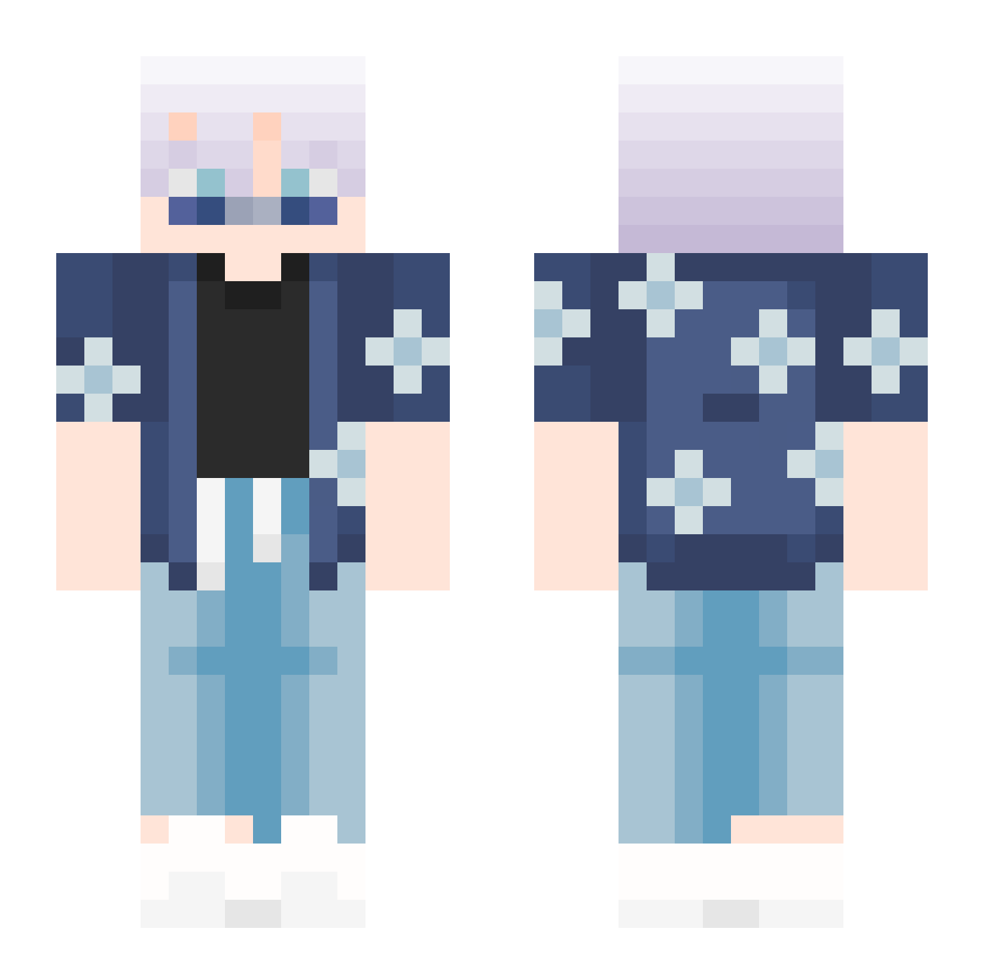 FR333WILL Minecraft skin, front and back view