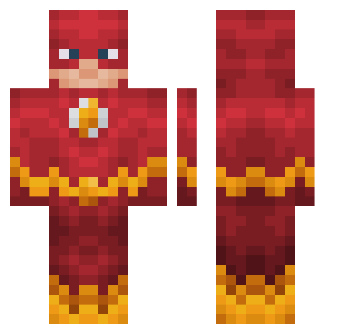 Kloaks Minecraft skin, front and back view