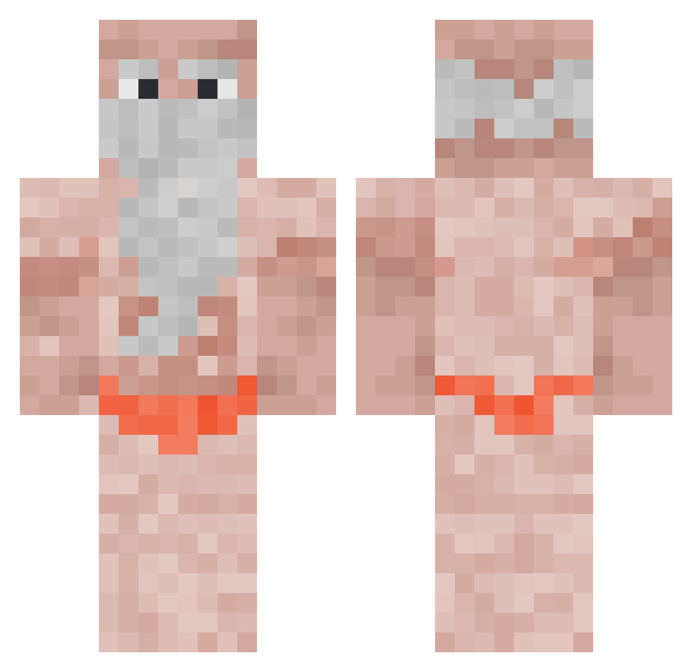 BigHen1234 Minecraft skin, front and back view