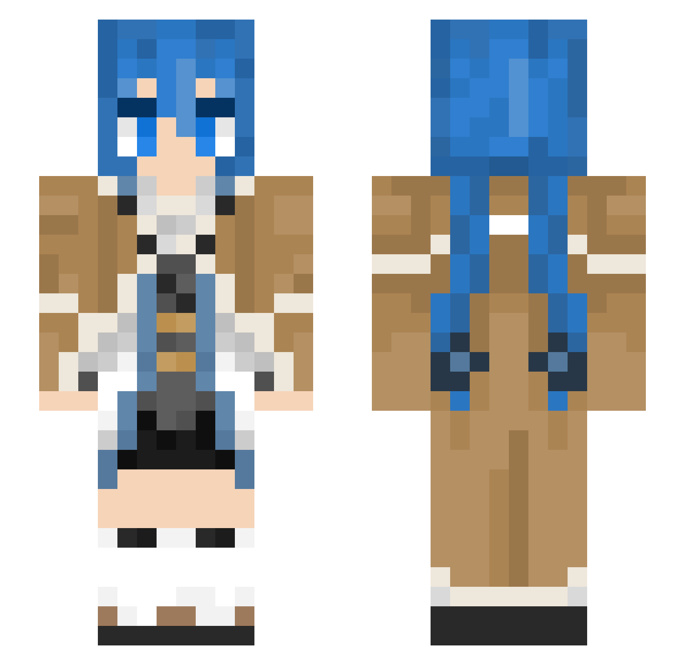 Injata Minecraft skin, front and back view