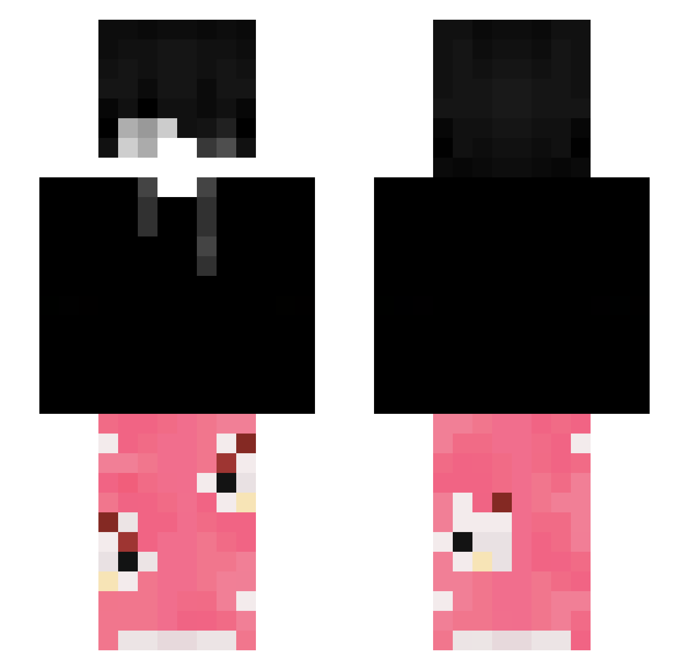 L1lam55 Minecraft skin, front and back view