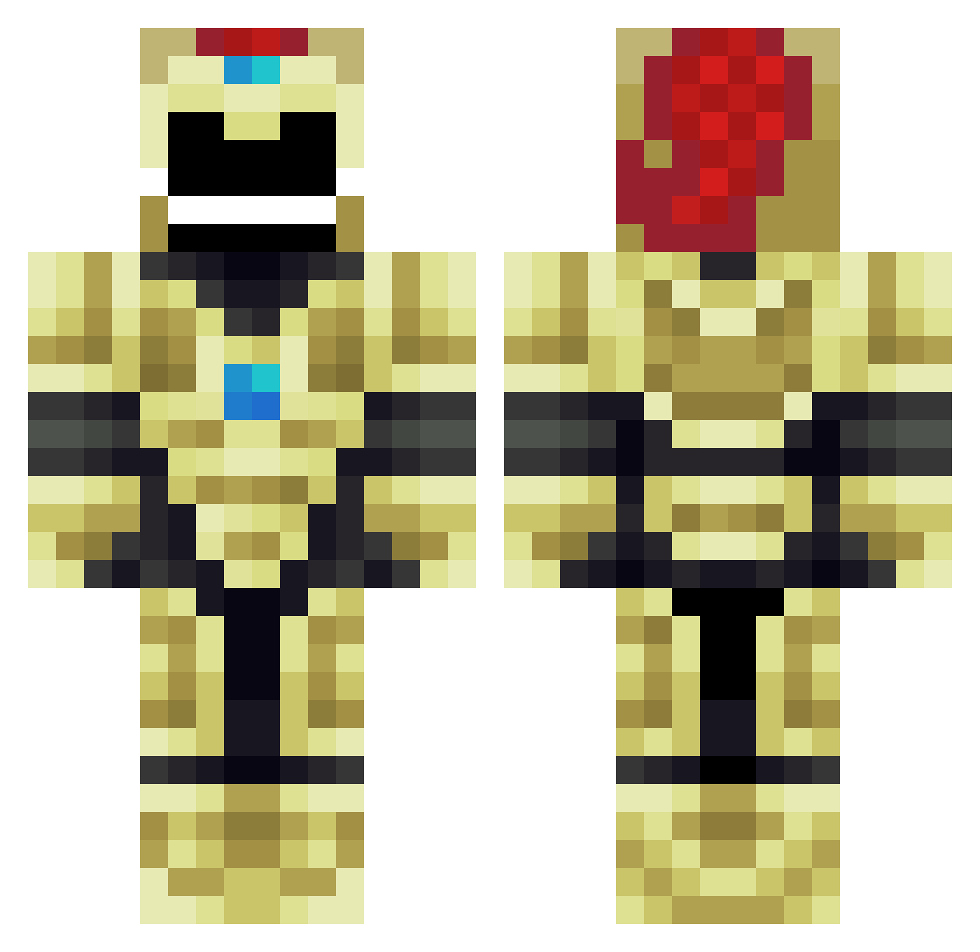 oJuwc Minecraft skin, front and back view