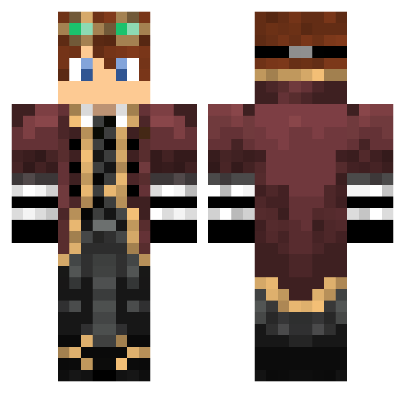 frostbite15 Minecraft skin, front and back view