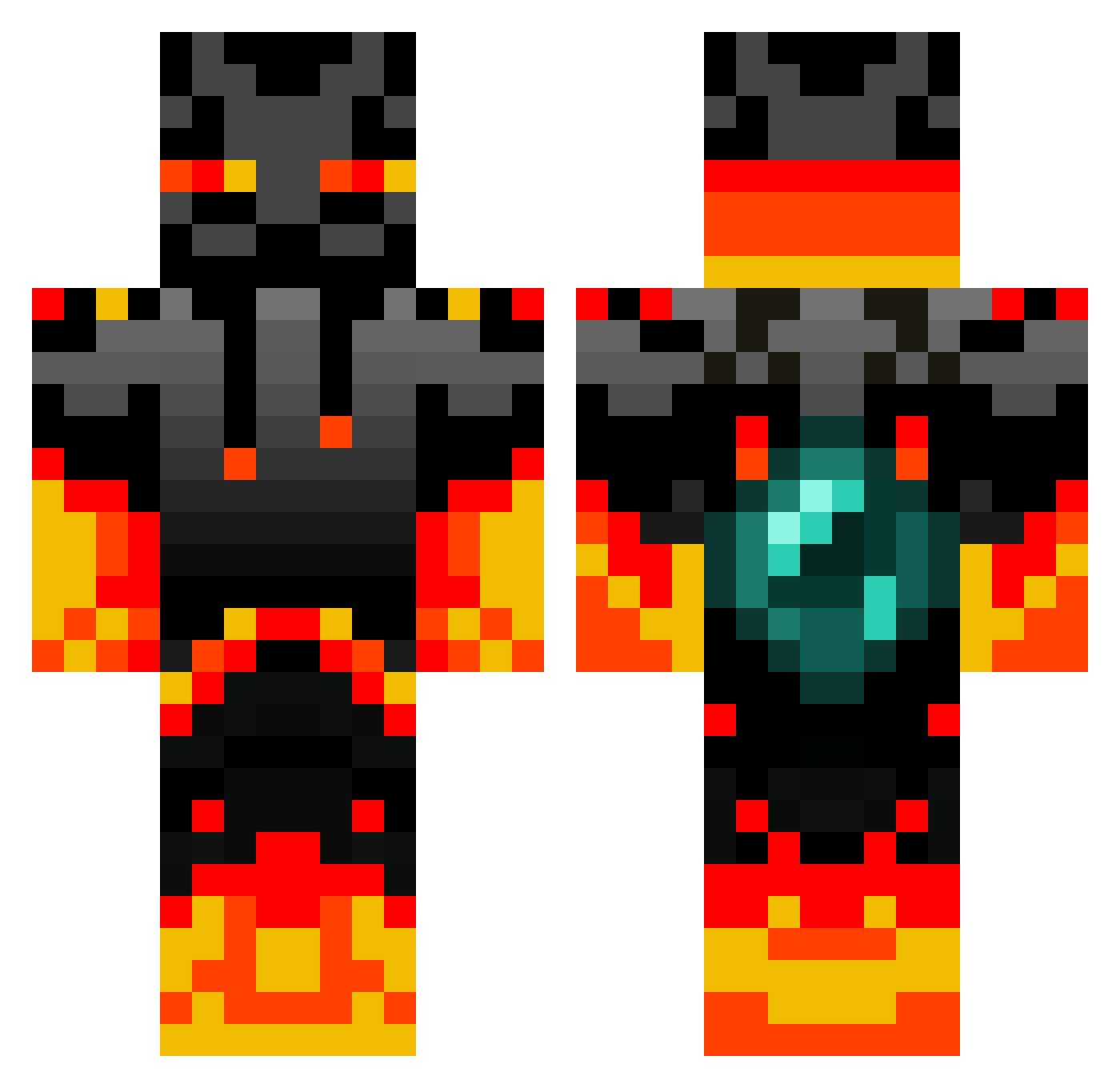ClosedVolumeInt Minecraft skin, front and back view