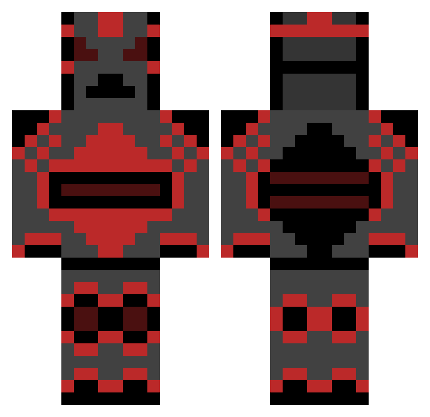 D1Haz Minecraft skin, front and back view