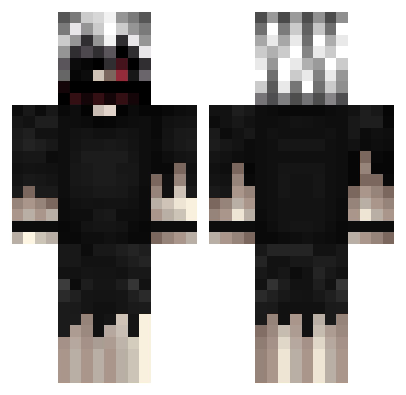 aloharise Minecraft skin, front and back view