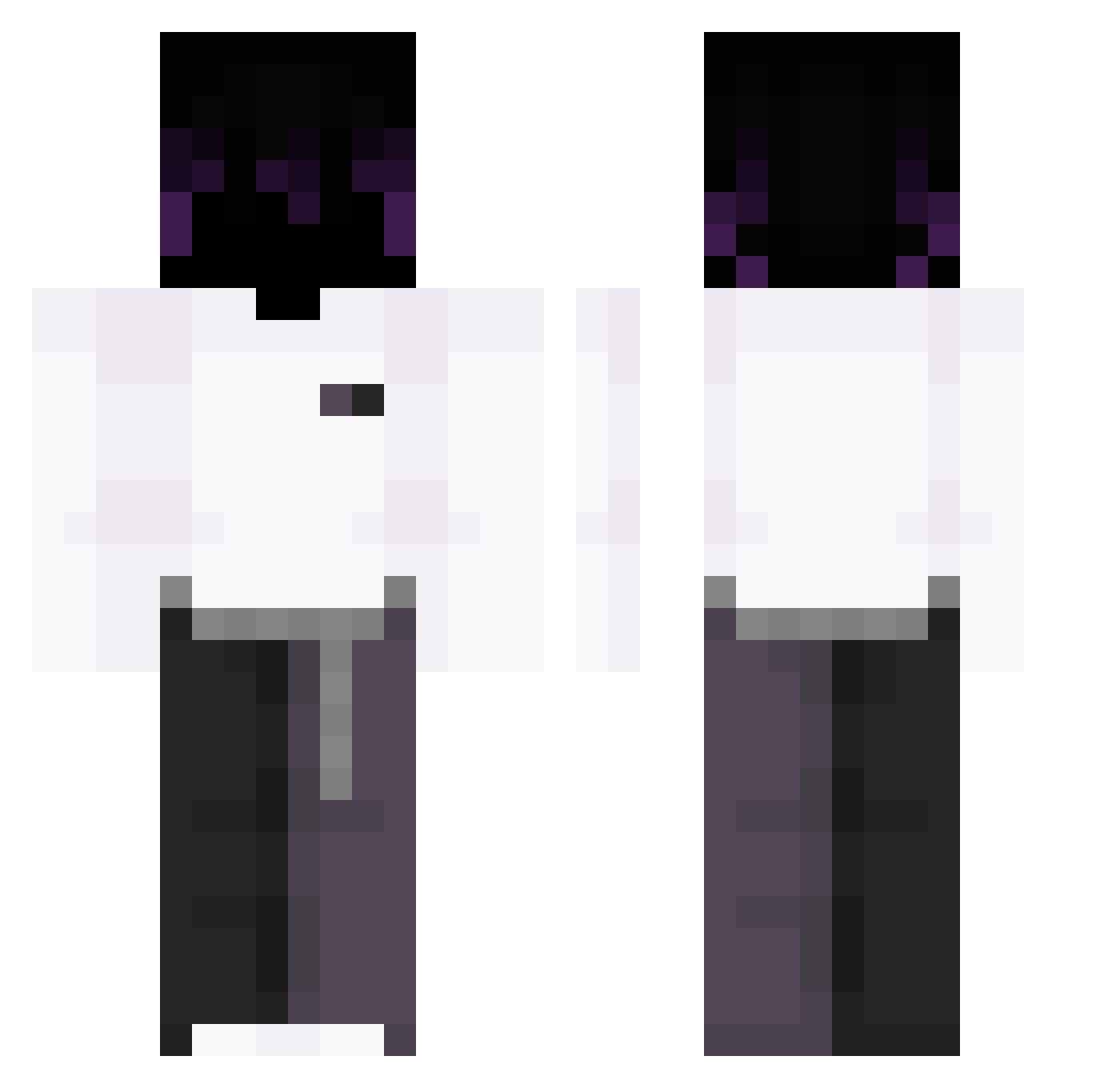 SzYmIxxxx Minecraft skin, front and back view
