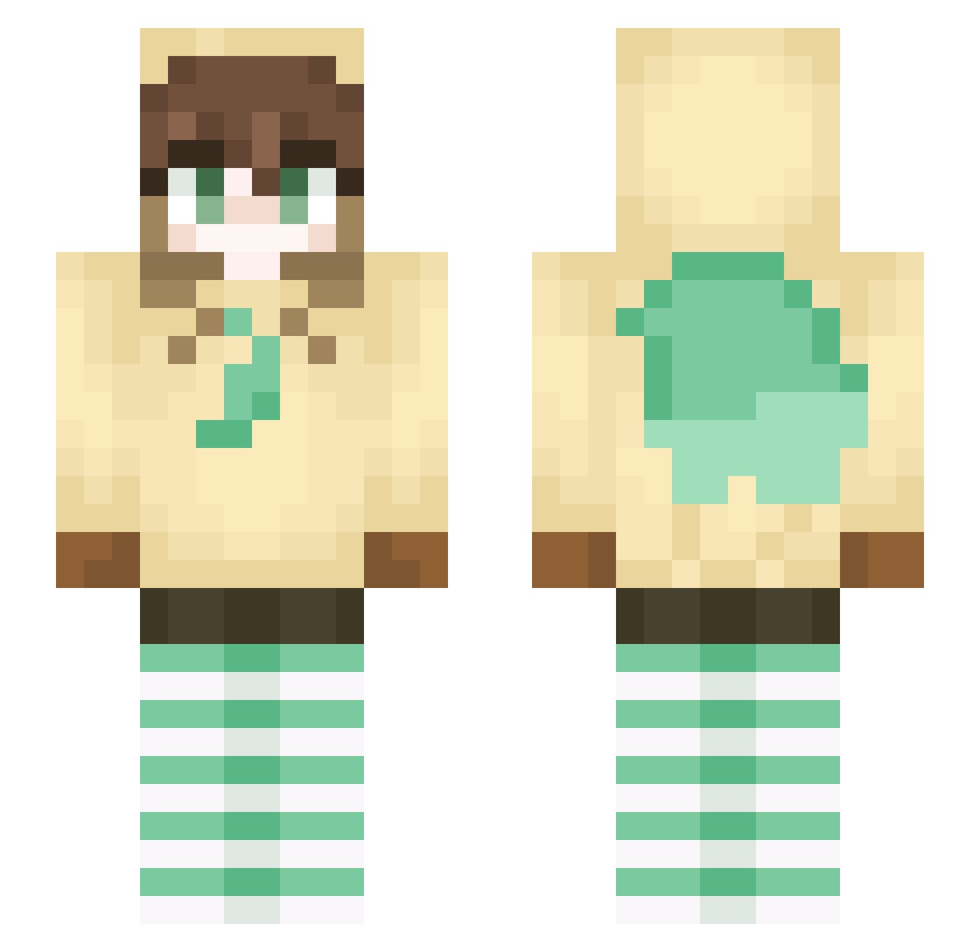 yobplaysmc Minecraft skin, front and back view