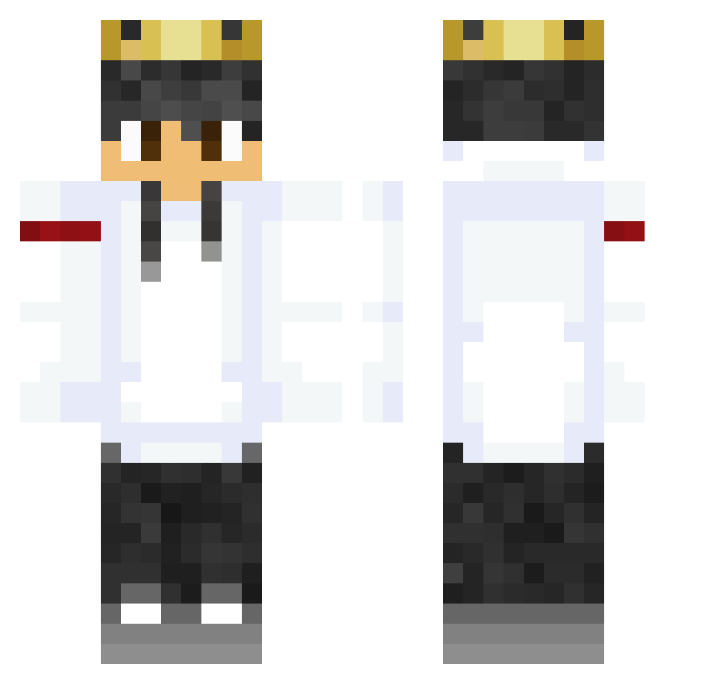 X_AlecKz_X Minecraft skin, front and back view
