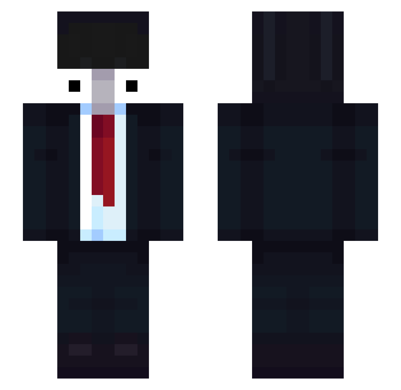 whiyu Minecraft skin, front and back view