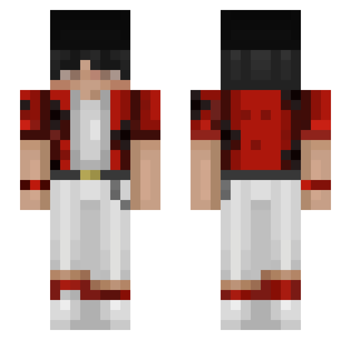 Wagnner Minecraft skin, front and back view