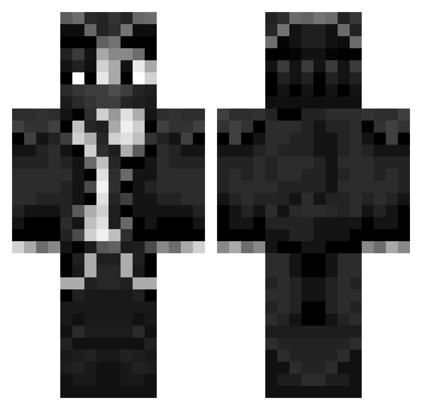 Puukiiii Minecraft skin, front and back view
