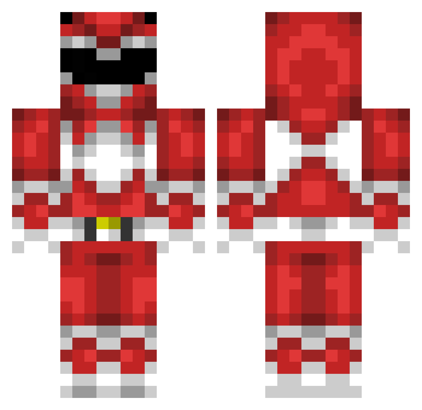 Baxiren Minecraft skin, front and back view