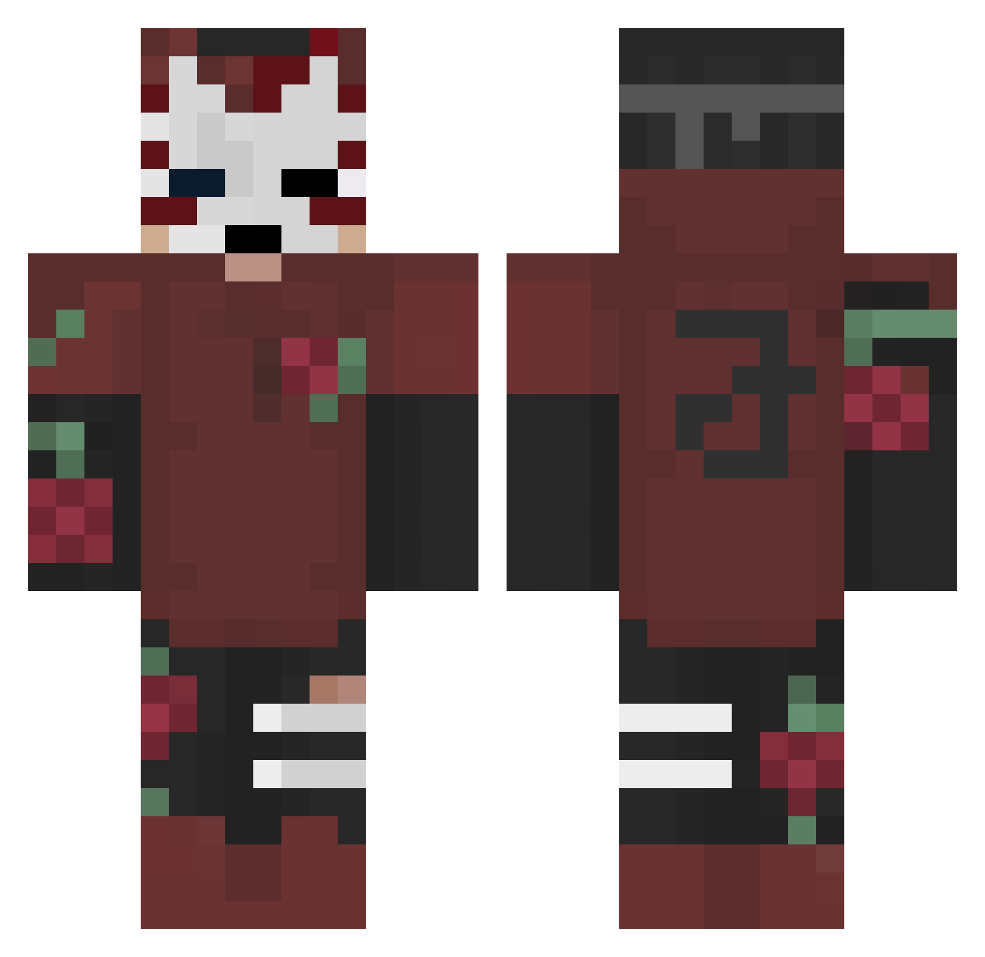 cryboi Minecraft skin, front and back view