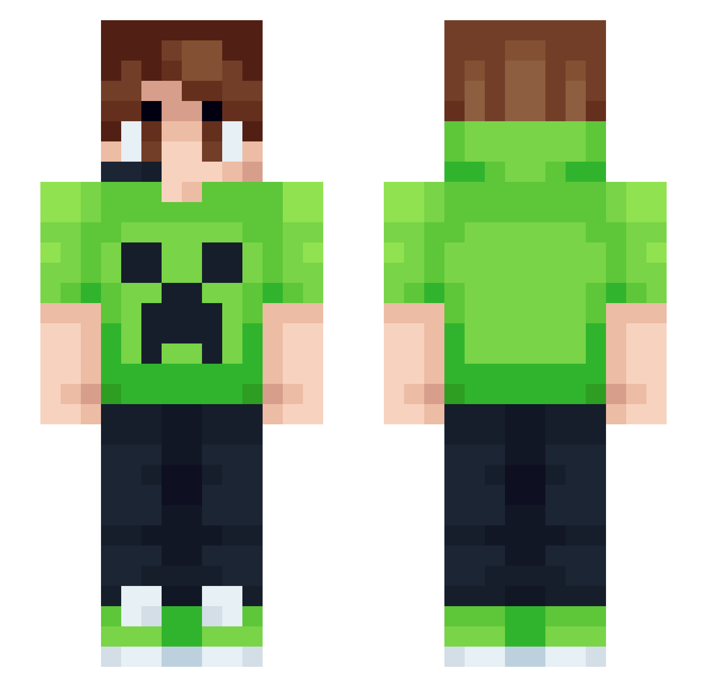Crash_YT Minecraft skin, front and back view