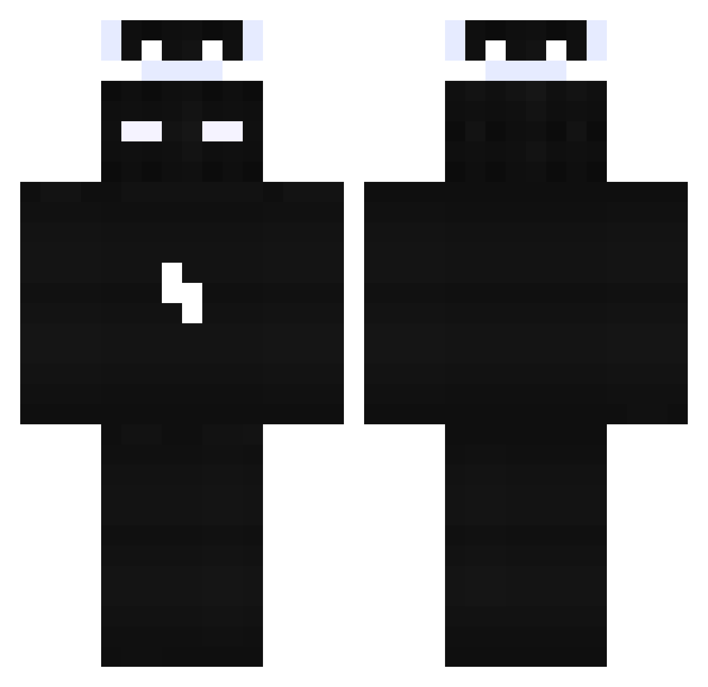 9ygz Minecraft skin, front and back view