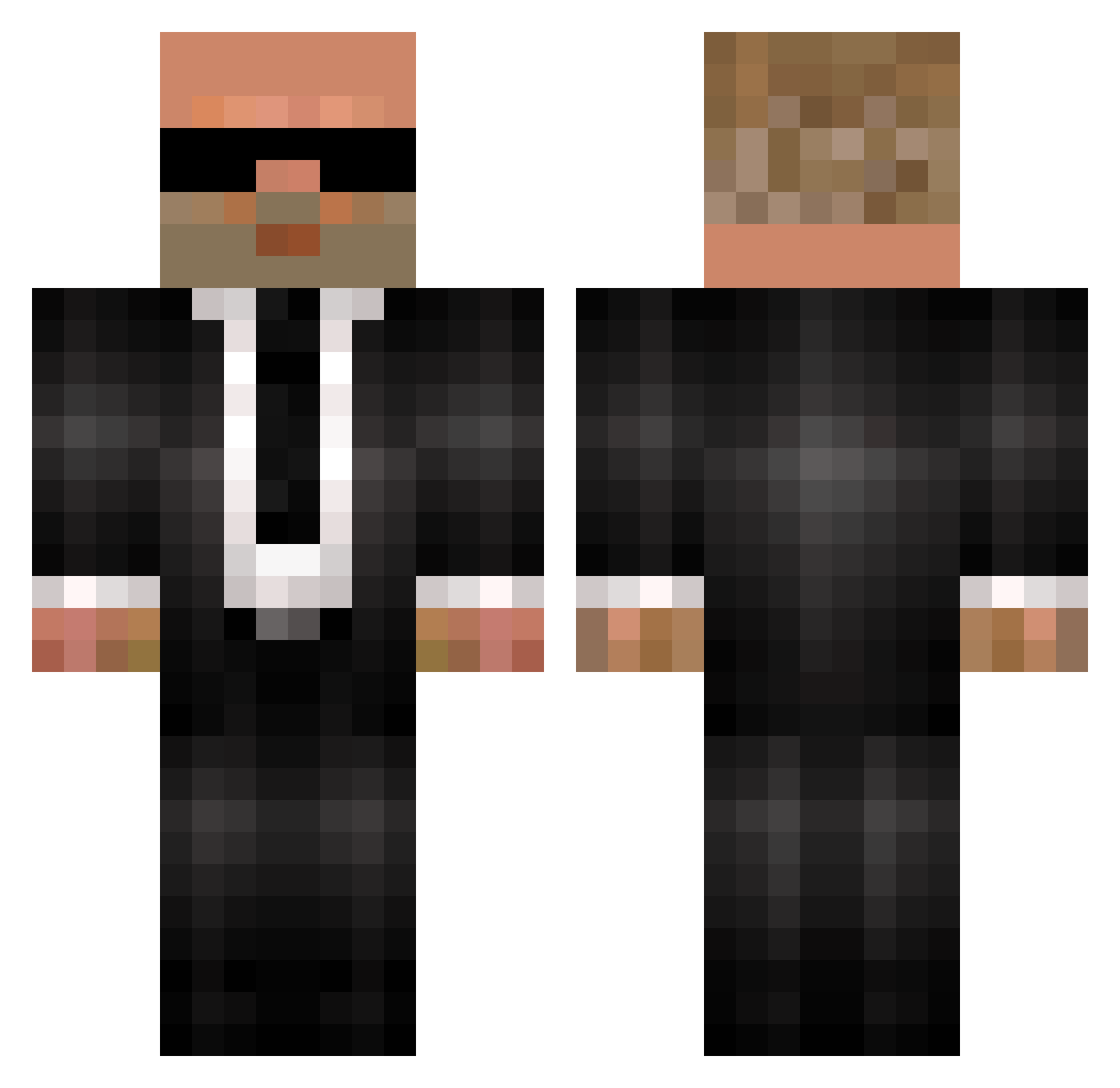 VadimG7809 Minecraft skin, front and back view