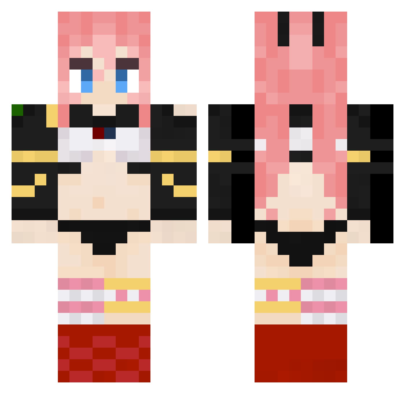 DangerLord666 Minecraft skin, front and back view