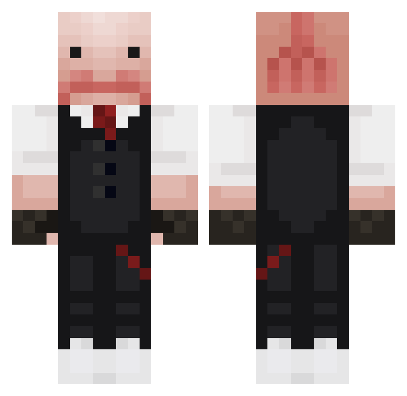JstBang Minecraft skin, front and back view