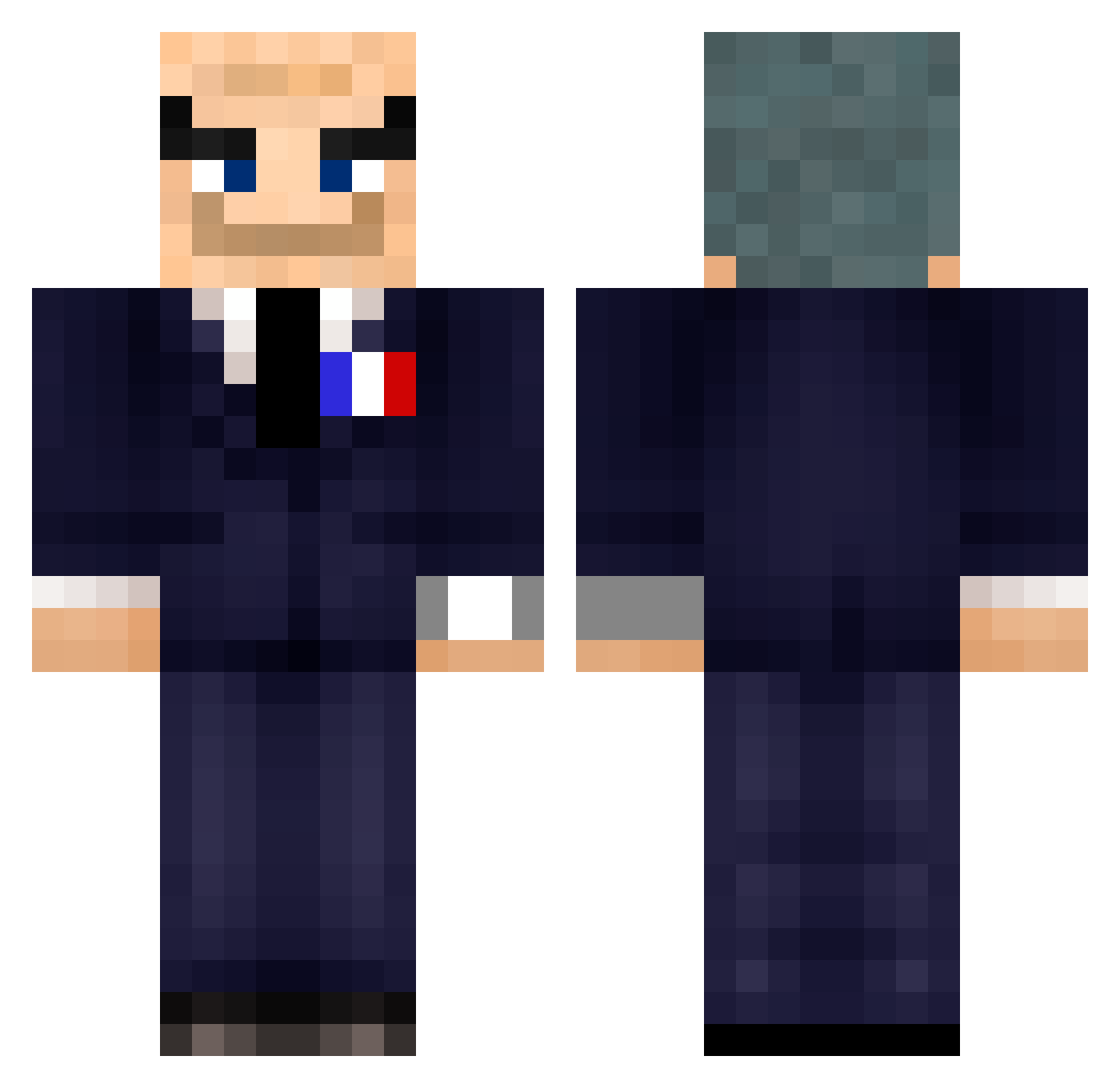mzxime_gff Minecraft skin, front and back view