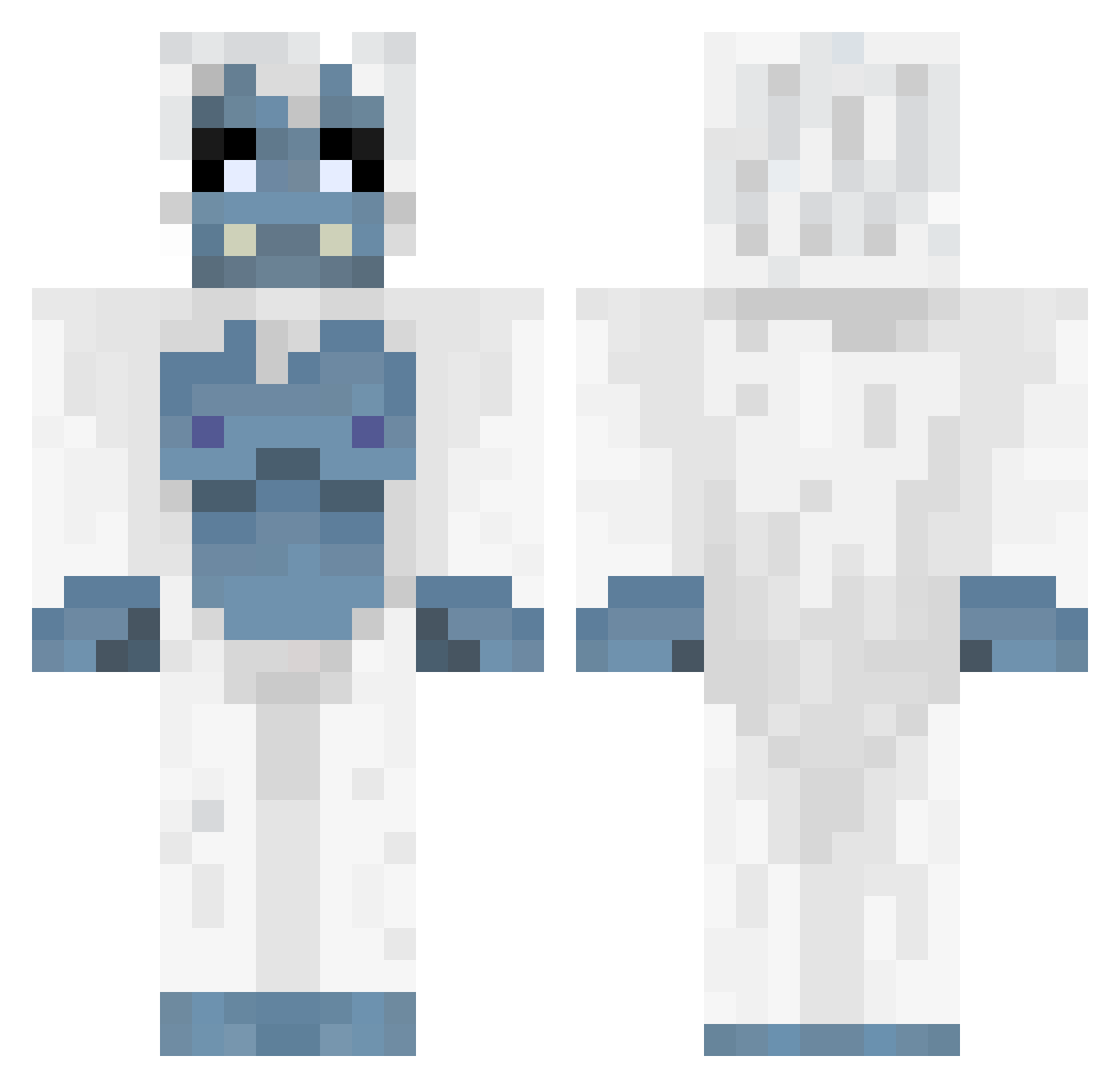 Quacka123 Minecraft skin, front and back view