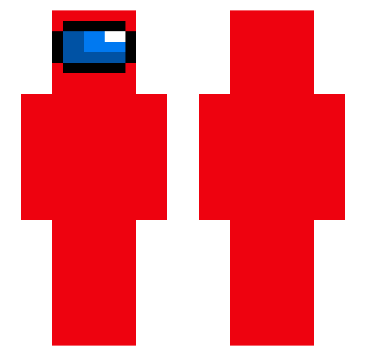 PHFOO Minecraft skin, front and back view