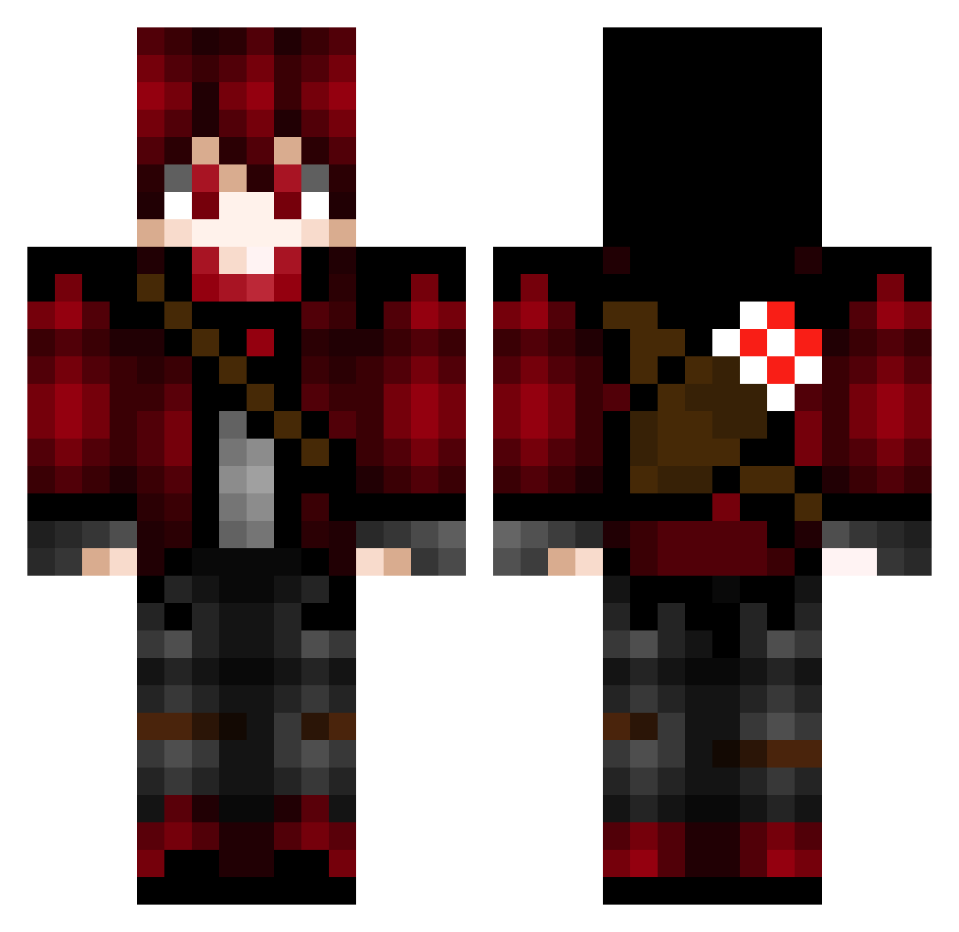 DofBanner Minecraft skin, front and back view