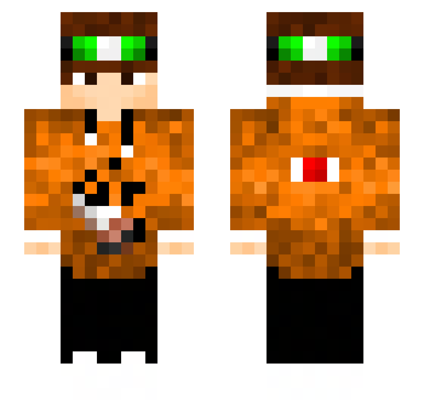 Baku705 Minecraft skin, front and back view