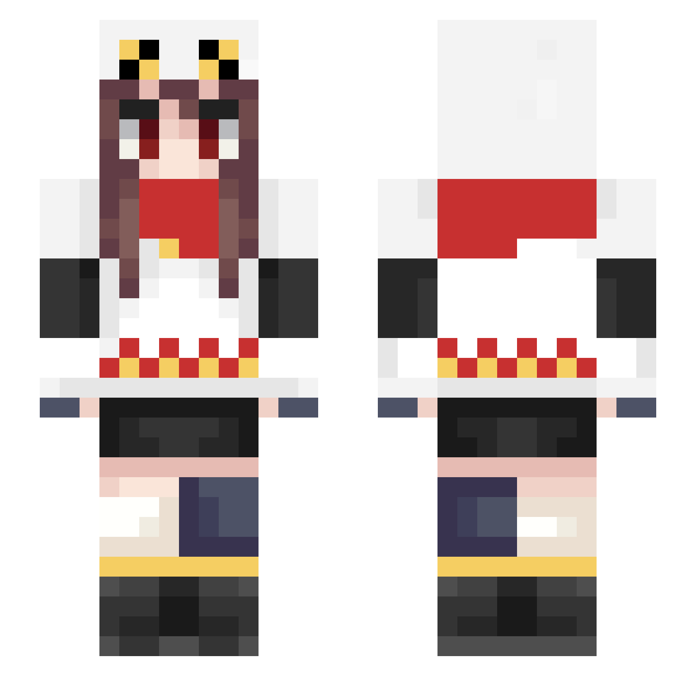 xso777 Minecraft skin, front and back view