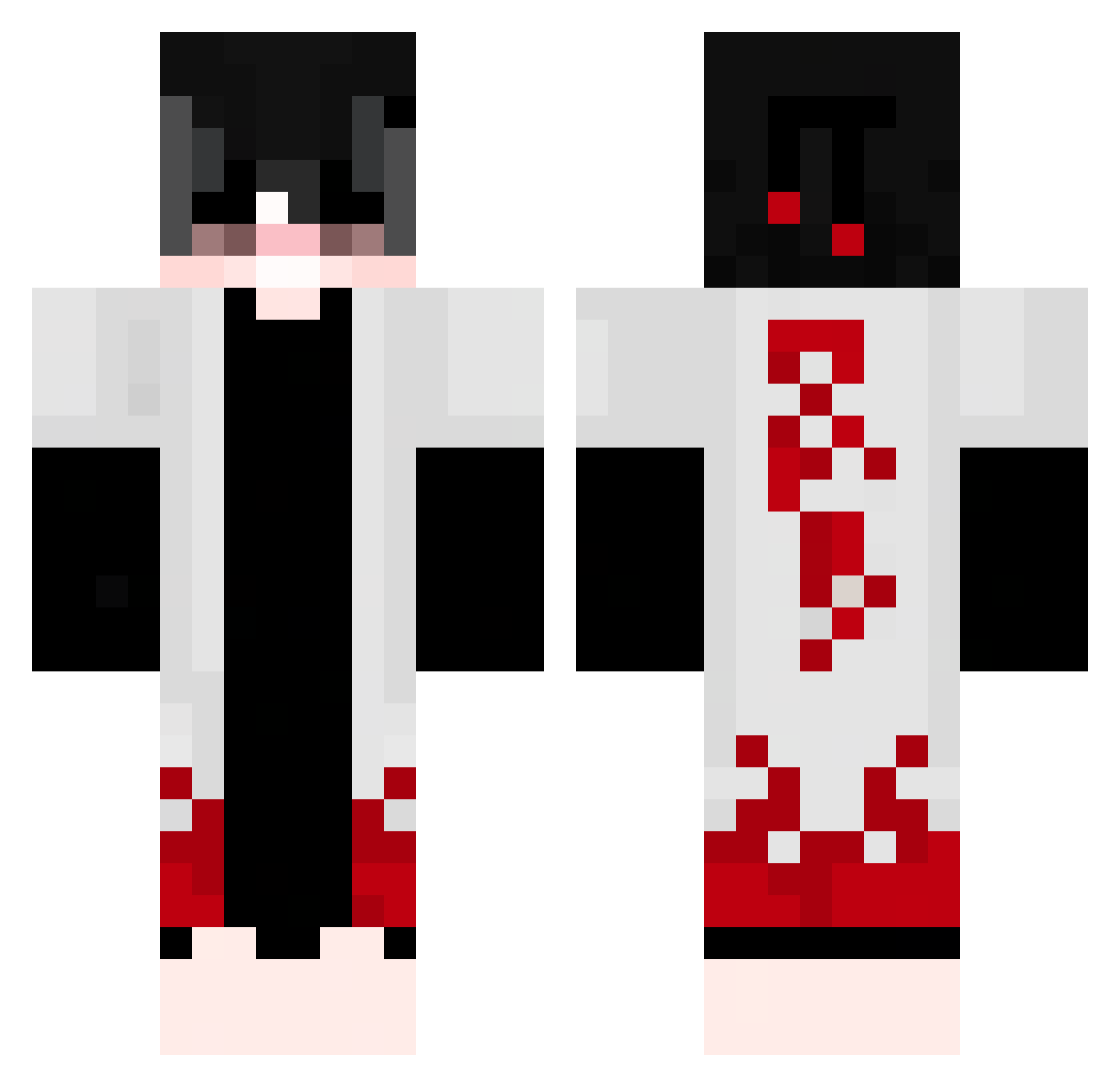 Fuocoh Minecraft skin, front and back view