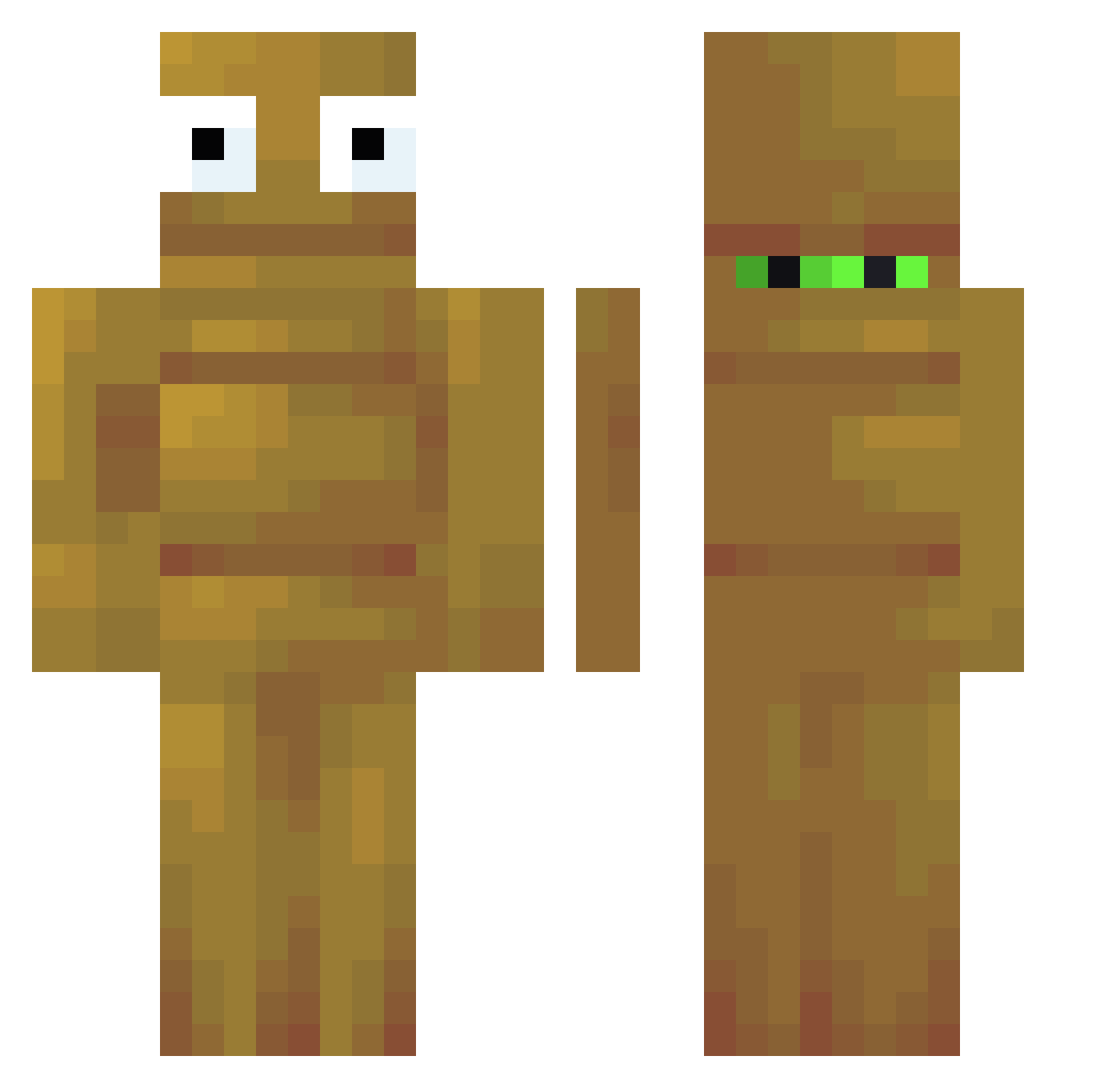 KenobiOogway Minecraft skin, front and back view