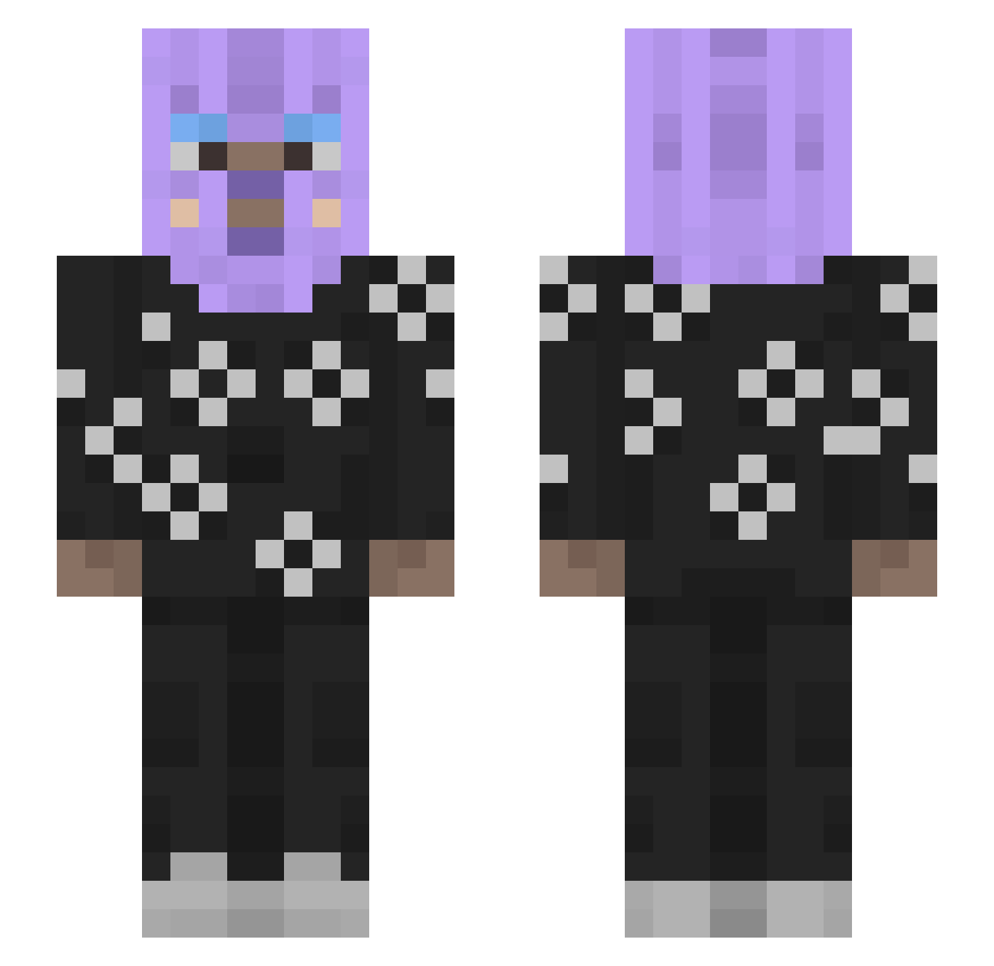 xM4ti_ Minecraft skin, front and back view