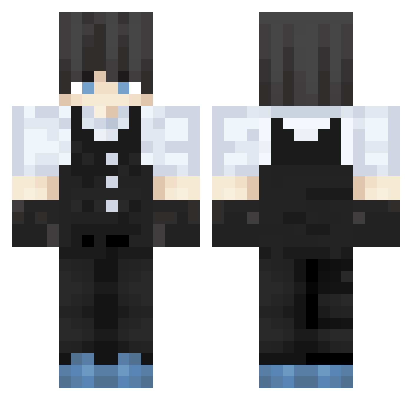FallenNear Minecraft skin, front and back view