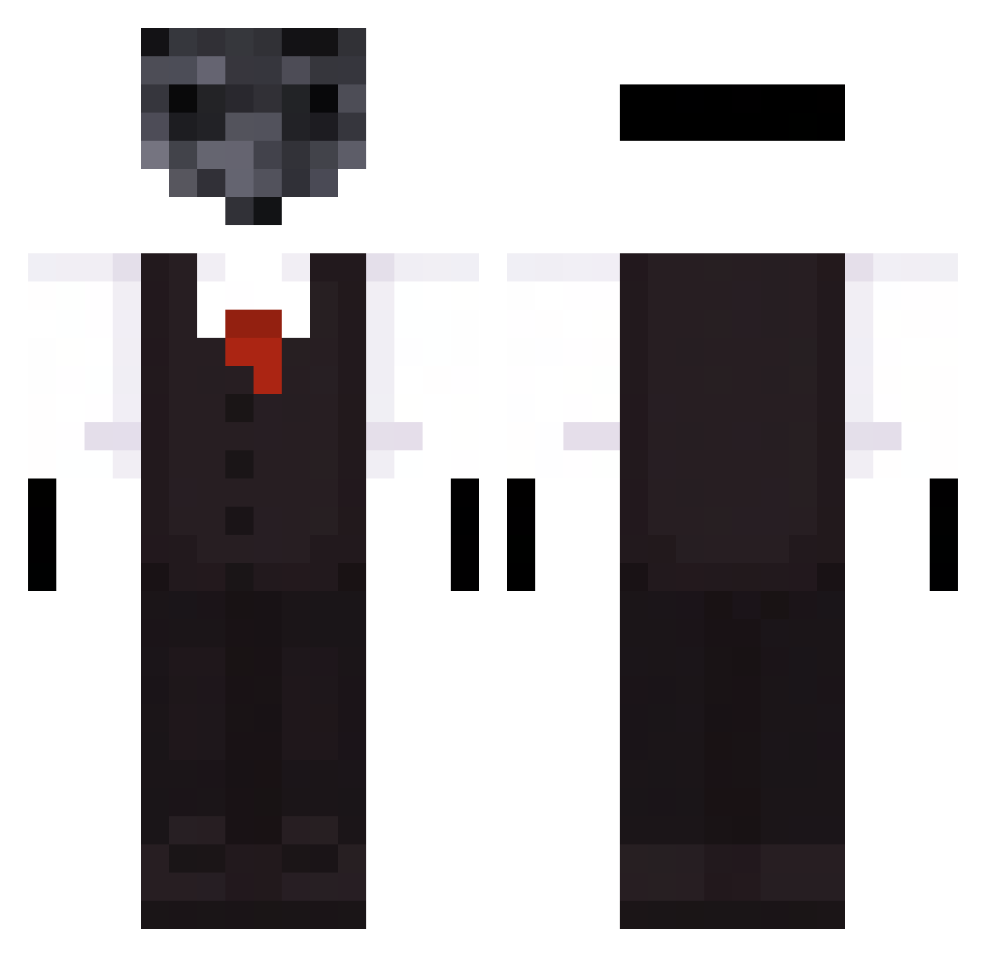 LarNotTheLobster Minecraft skin, front and back view