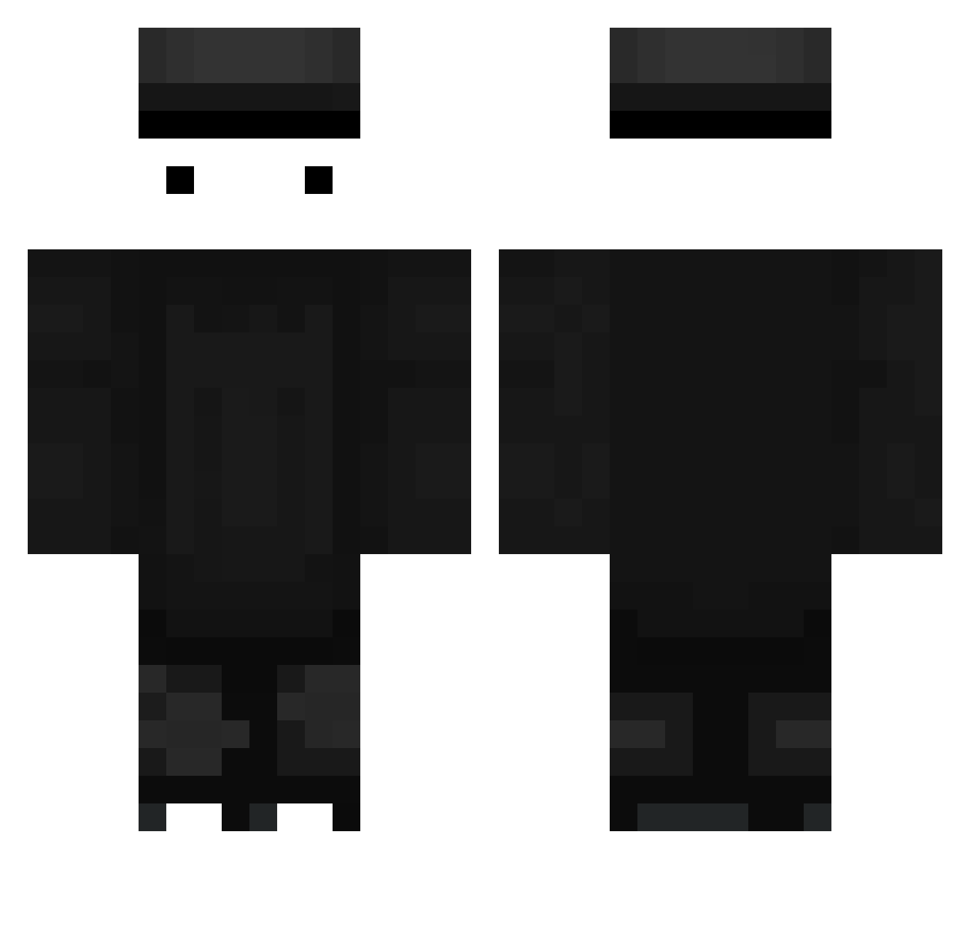 RipPrivateCar Minecraft skin, front and back view