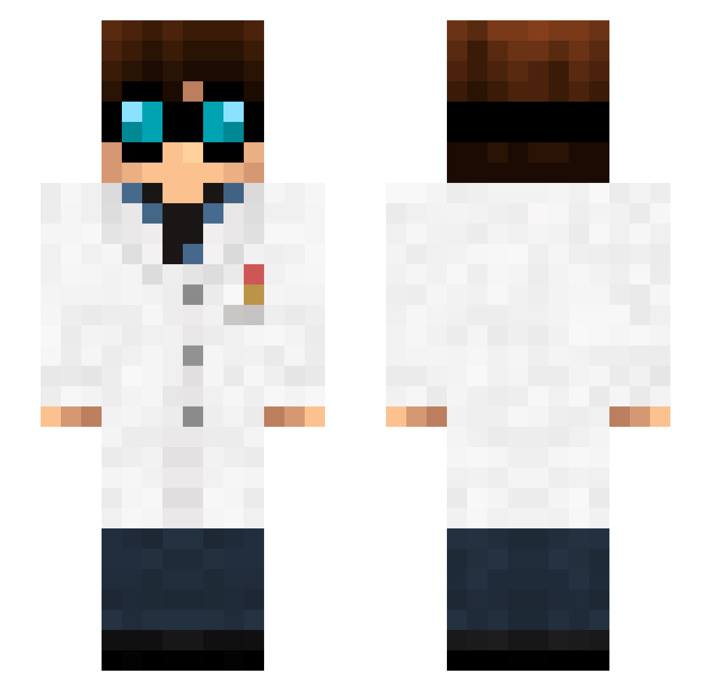 yoppa Minecraft skin, front and back view