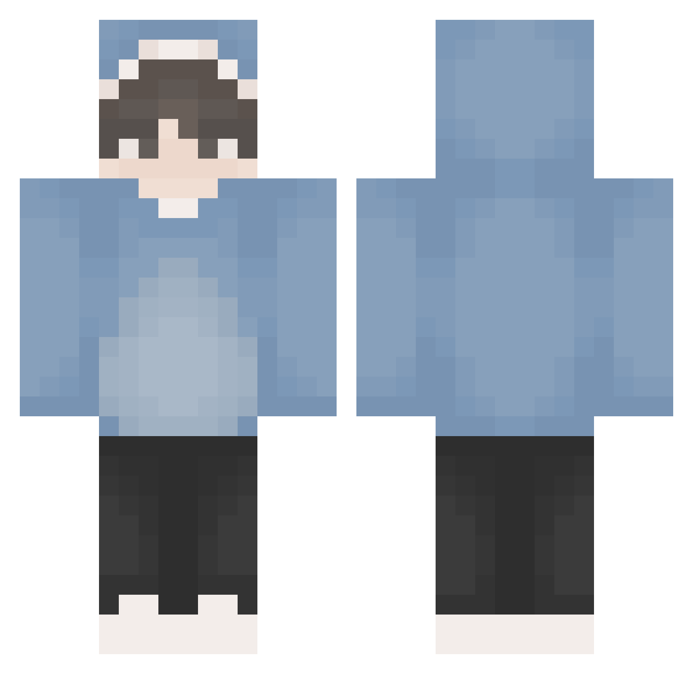 Janek070707 Minecraft skin, front and back view