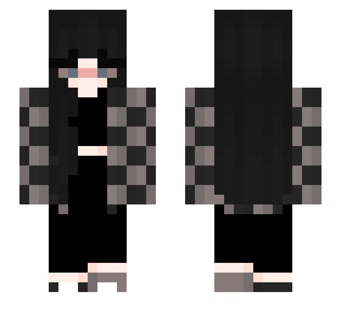 weezyo Minecraft skin, front and back view