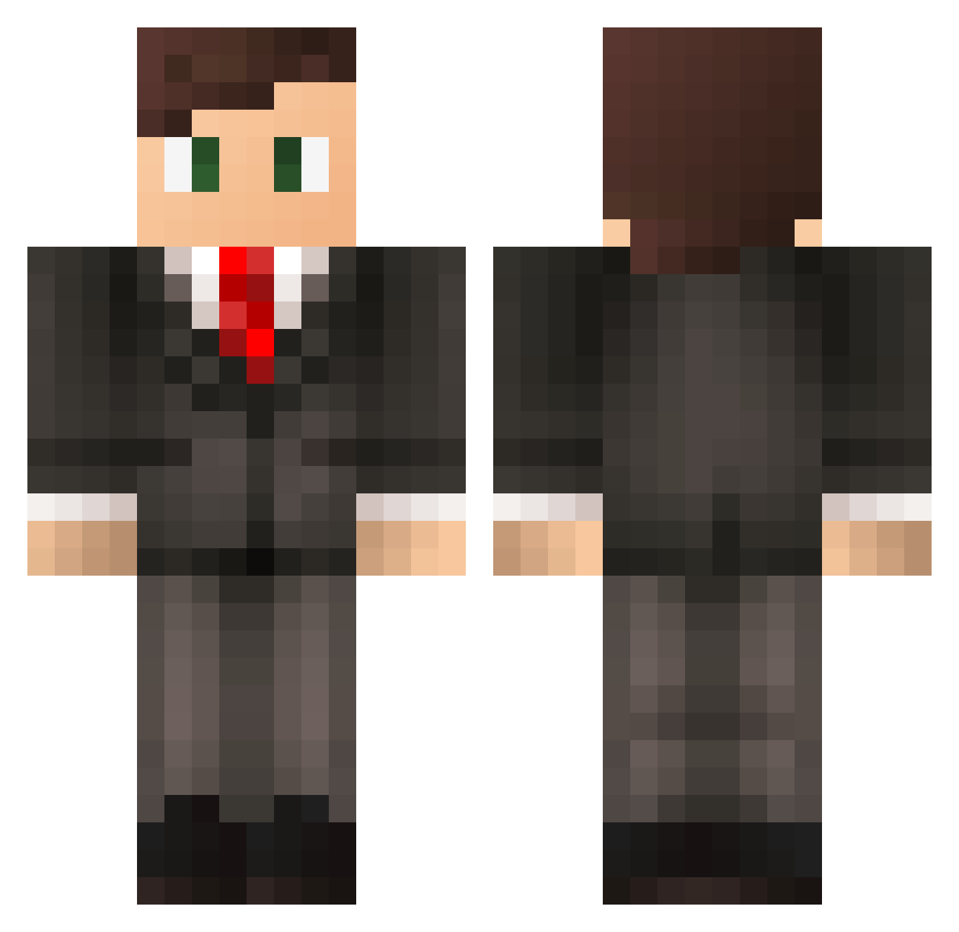 BroodjePudding Minecraft skin, front and back view