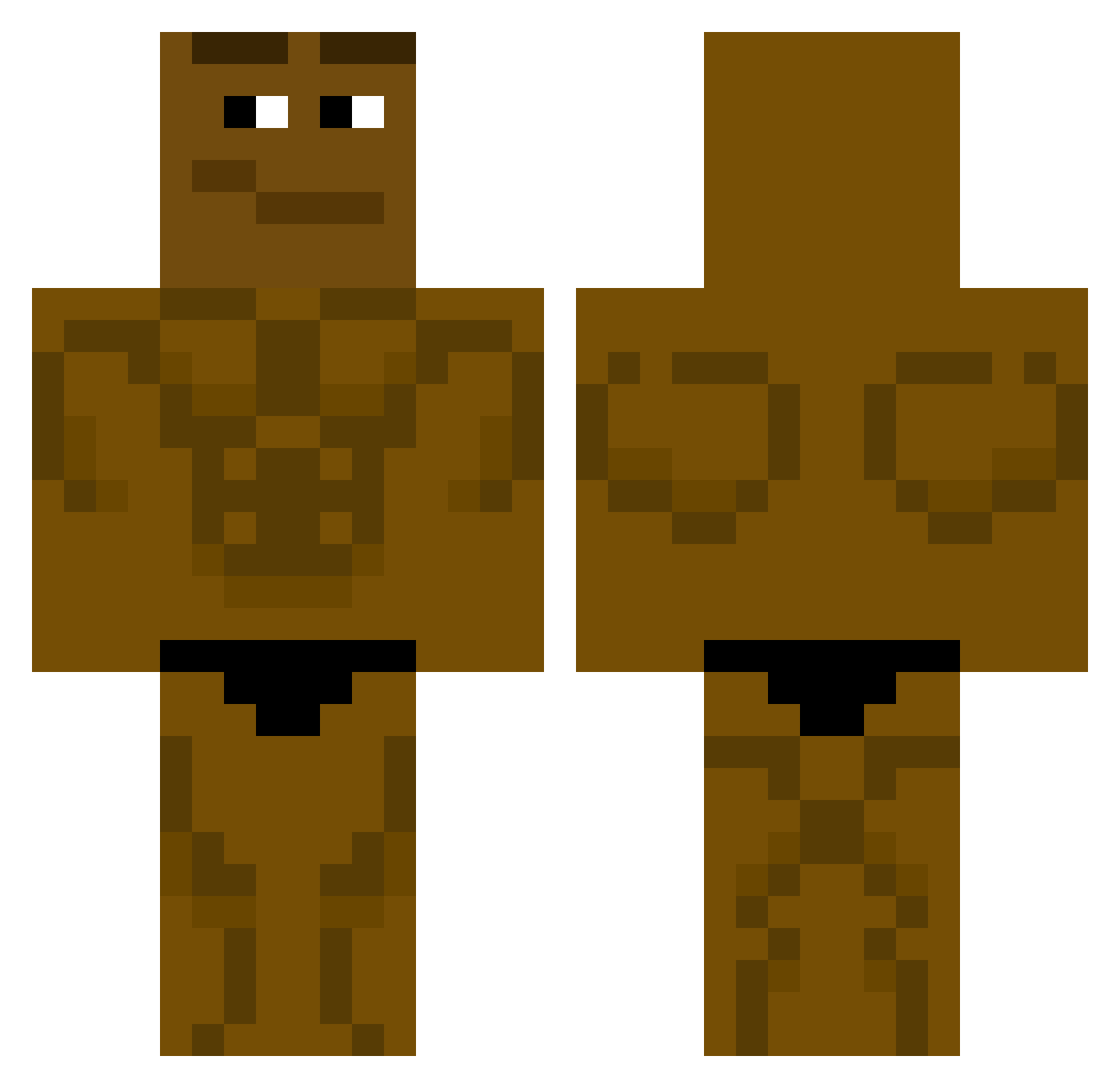 Shibley1 Minecraft skin, front and back view