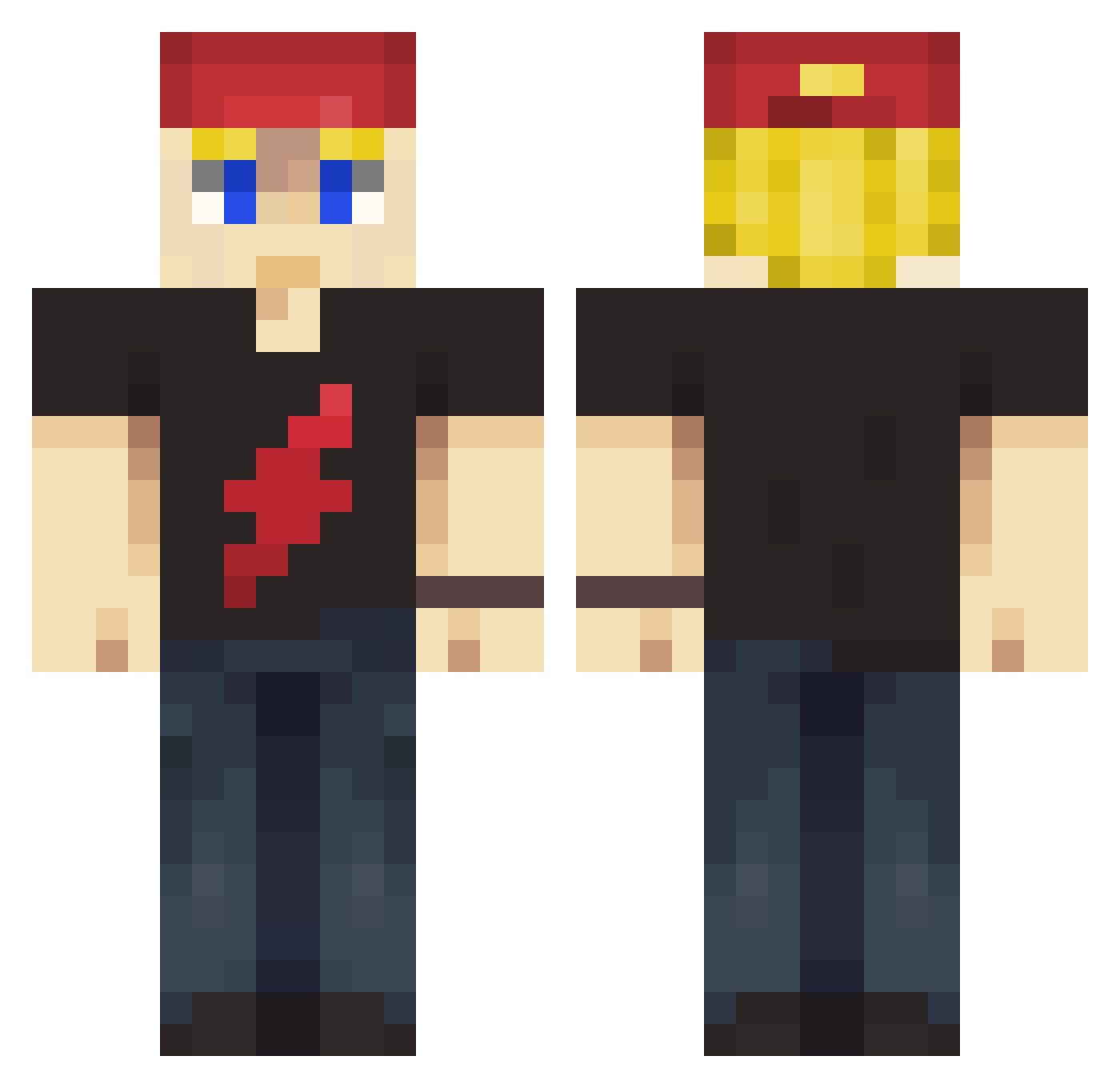 Nurdasdas Minecraft skin, front and back view