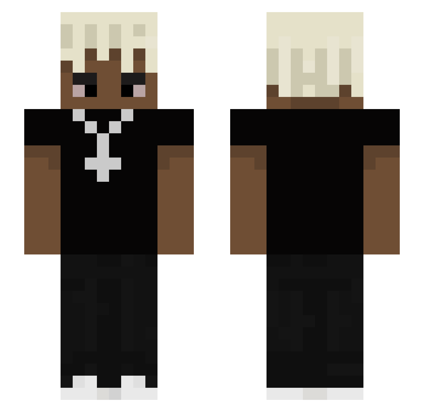 Kunyo Minecraft skin, front and back view
